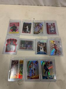 NBA Basketball Card Lot &ndash; Panini Revolution, Mystique, Hoops Inserts &ndash; Curry, Harden, Tatum, Giannis