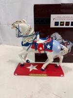 Trail of Painted Ponies Enesco Figurines: Star Spangled Rodeo, Storm Rider, Cheyenne Warrior, Boxed - 2