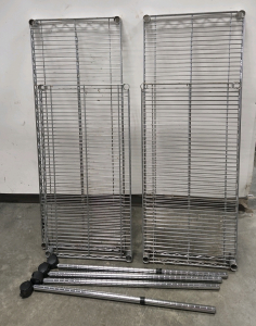 Rolling Metal Shelf Unit