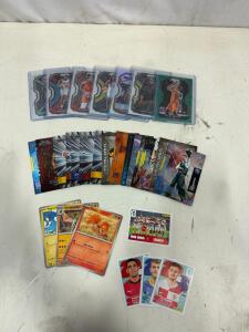 Mixed Trading Card Lot: Panini World Cup 2022, Prizm WNBA, Metal Universe, Pok&eacute;mon TCG (20+ cards)