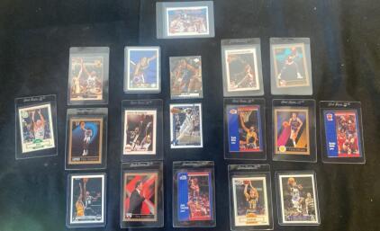 1990s Basketball Card Collection &ndash; 17 Cards Featuring Larry Bird, Dominique Wilkins, and More