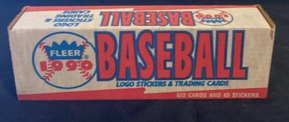 1990 Fleer Baseball Factory-Sealed Box &ndash; 672 Cards, 45 Stickers, MLB Licensed