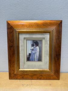 Framed Art Print by Picture Galleries Inc. 8701-MS, Wood Frame, Mother and Child Theme, 20x18 in.