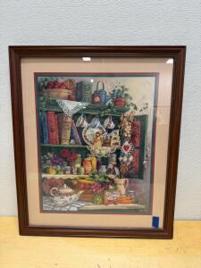 Barbara Mock "Farmer's Market" Framed Art Print, 22.5" x 26", Designer Series