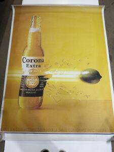Corona Extra Mesh Banner approximately 6'x4' French Health Warning, Perforated Outdoor Advertising Panel 83964