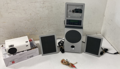 Brookestone Surround Sound CD Player, RCA Mini Projector