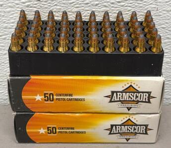 Armscor .22 TCM 40gr JHP Ammo &ndash; 100 Rounds, Brass Case, Reloadable