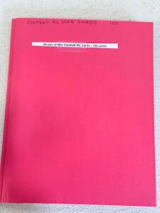 NFL Football Rookie & Star Cards Binder, 100 Cards: Edgerrin James, Ogden, Alstott, Inserts
