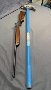 Parris Double Barrel Cap Gun Rifle Replica, Wood Stock, Savannah TN, Made in USA, Vintage Toy & Pipe Bender