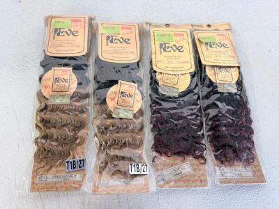 Eve Premium Cuticle 100% Human Hair Extensions &ndash; French Deep Curl 14" & JC-12", T1B/27 & T1B/BUG