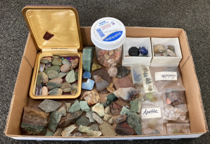 Flat Of Assorted Rocks And Minerals