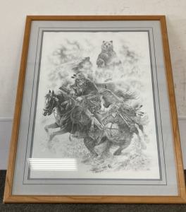 Bill Oneill Pointilism Framed Art