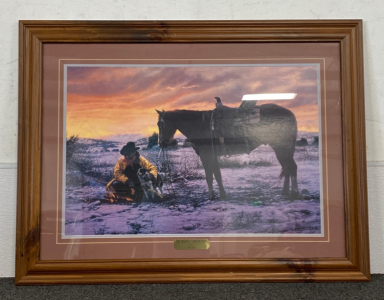 Framed Wall Art &ldquo;Hurry Sun-Up&rdquo; by Tim Cox 36&rdquo;x 27.5&rdquo;