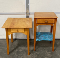 (2) Small Wooden Side Tables