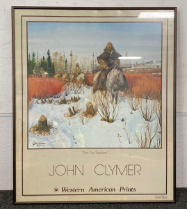 23”x 27.5” Print “The Fur Seekers” By John Clymer