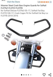 Xitomer Steel Crash Bars Engine Guards For Harley Softail FLSTN/I, FLSTF/I, FLSTFB