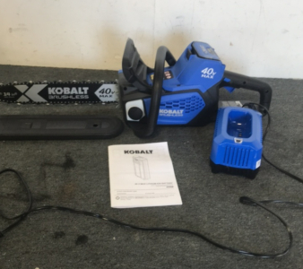 Kobalt 40v Cordless 14” Chainsaw With Battery And Charger