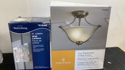 Wall Lantern and Ceiling fixture