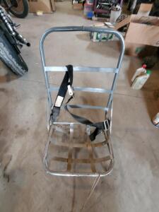 (OFFSITE) Aluminum Racing Seat with Webbed Frame & Lap Belt, Floor Mount, 32"x18"x20", 8 lbs