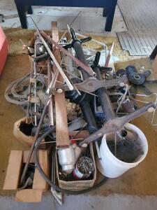 (OFFSITE)Vintage Hudson Car Parts Lot: Suspension, Fans, Rods, Hardware, HUDSON Intake/Exhaust, OEM 1930s-50s