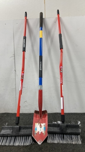 Kobalt Shovel And (2) Brooms