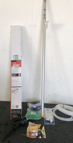 (1) Project Source 1” Cordless Mini Blind Set (2) Bags Of Tile Spacers (1) Reliabilt Toilet Lever (1) Korky Universal Toilet Flapper (1) Solar Led Light (1) Twist Lock Extension Pole