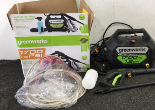 Greenworks 1700PSI Portable Electric Pressure Washer
