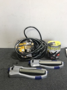 (2) Orbit Fan Pattern Sprinklers (2) 50&rsquo; Garden Hoses