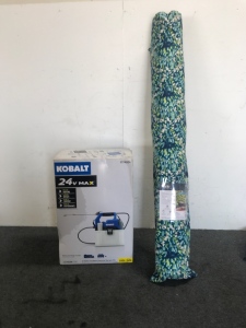 (1) Kobalt 2-Gallon Cordless Chemical Sprayer Kit (1) Style Selections Umbrella