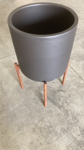 Large Ceramic Planter On Stand