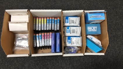 Assorted HP Ink Cartridges and Toners