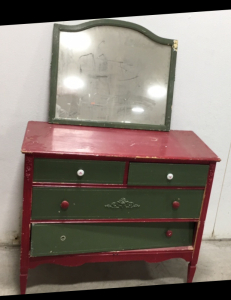 Vintage Dresser and Mirror Set