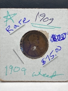 Rare 1909 Wheat Penny