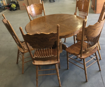 Wooden Table With (6) Chairs