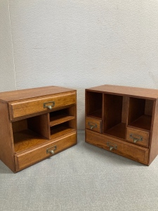 (2) Small wooden Storage Cabinets