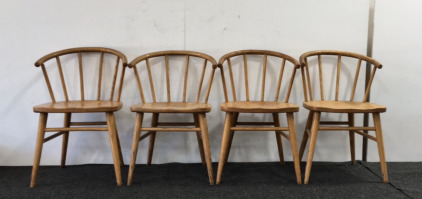 (4) Antique Wooden Chairs