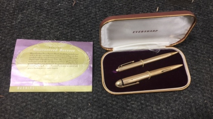 Eversharp Gold Pen And Repeater Pencil In Case With Service Guarantee