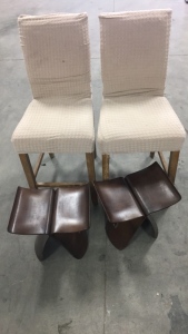 (2) Tall Chairs, (2) Miniature Chairs