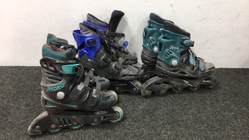 (3) Pairs Roller Blades