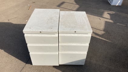 (2) Three Door Filing Cabinet