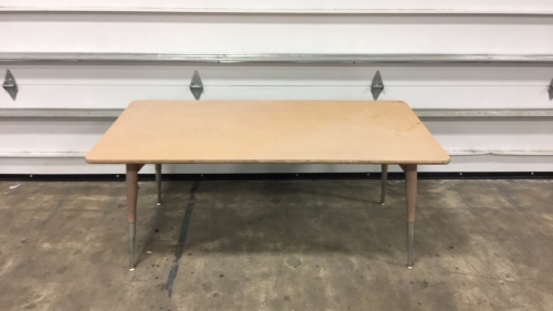 Solid Wood and Metal Table