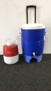 (2) Gallon Coleman Thermal Jug, 5 Gallon Igloo Sport Cooler