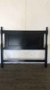 Black Wooden Queen Size Headboard