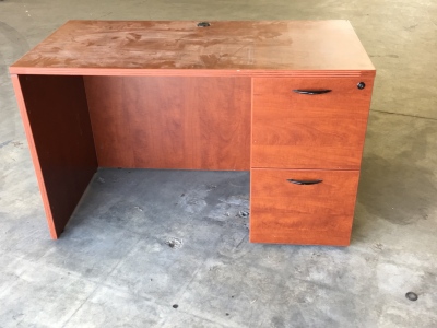 Cherry Finish Desk w/ 2 Drawers