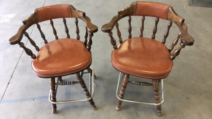 (2) Padded Bar Stools