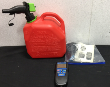 OBD2 Scanner and Gas Can.