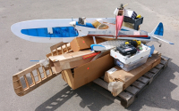 Pallet with Model RC Airplane Parts and Accessories