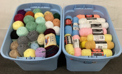 (2) Totes Of Yarn