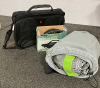 Electric Air Pump, Air Mattress and Computer Bag