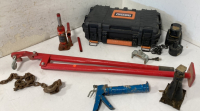 Rigid Tool Box, (3) Jacks, & More